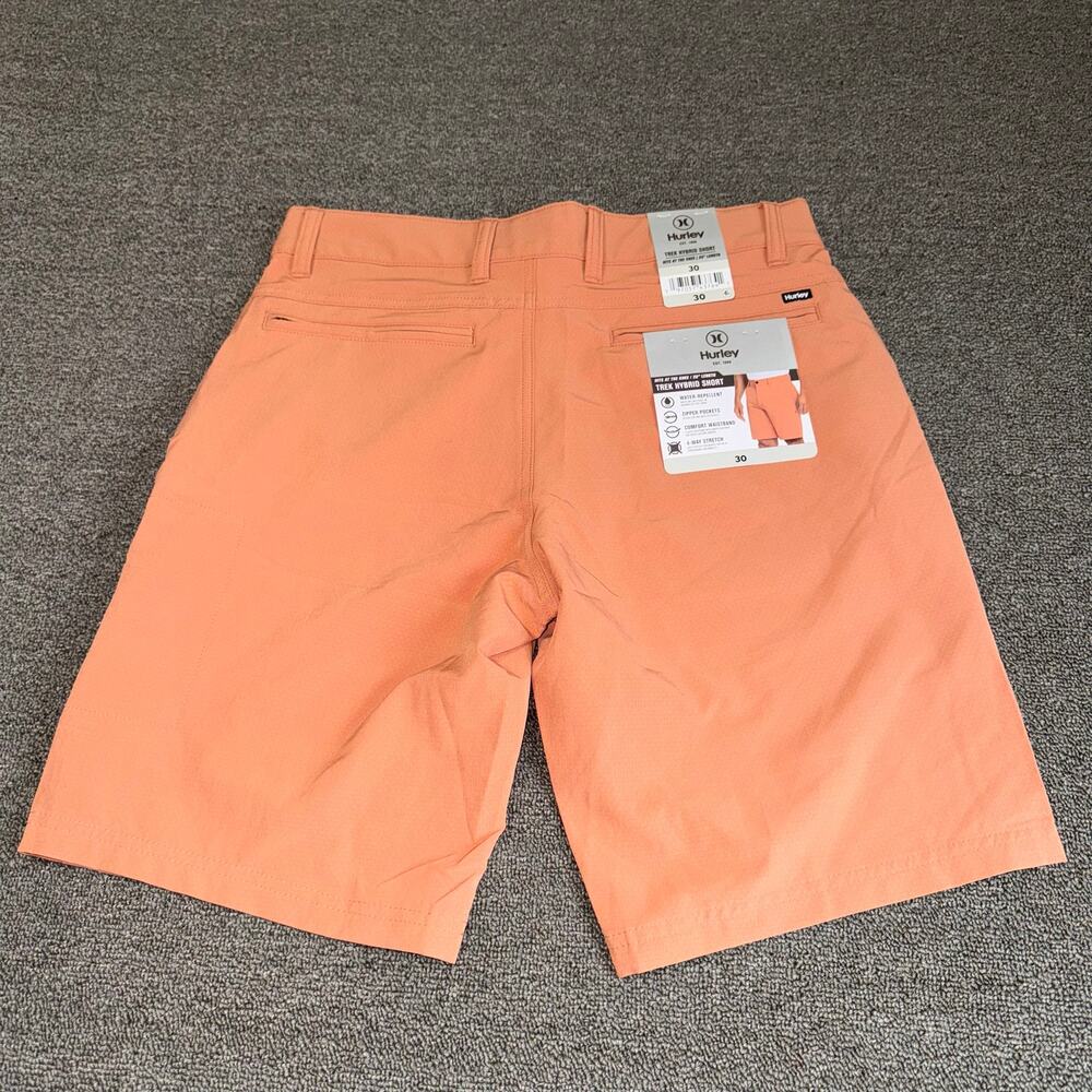 NWT Hurley Trek Hybrid Short Water-Repellent Orange Men's Size 30 Outdoors NEW